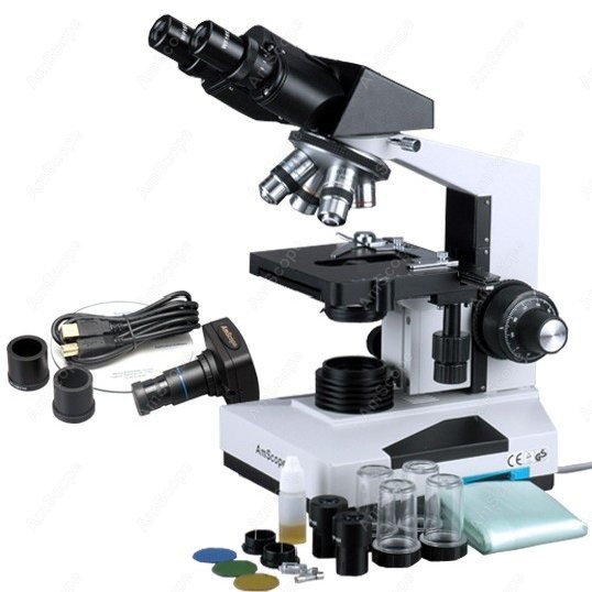 Microscope Compound 40X - Mikroskop Biologi Binokuler AmScope 40X 2000X